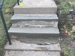 We are in the process of rebuilding the damaged stairs.