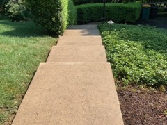 These steps were pressure washed to remove the grime and dirt and the result was a fresh new look.