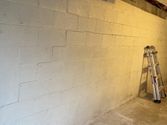 This is the second basement wall that is bowing.